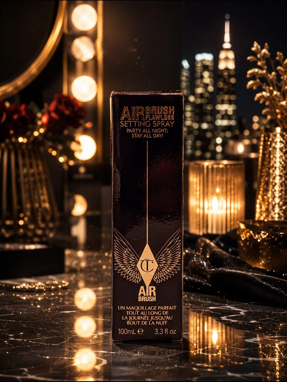 Charlotte Tilbury Airbrush Flawless Setting Spray - Black & Gold Packaging